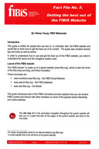 fff5vs FIBIS fact file No 5: Getting the best out of the FIBIS Website