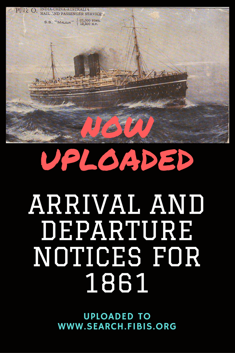 arrival and departure notices for 1861