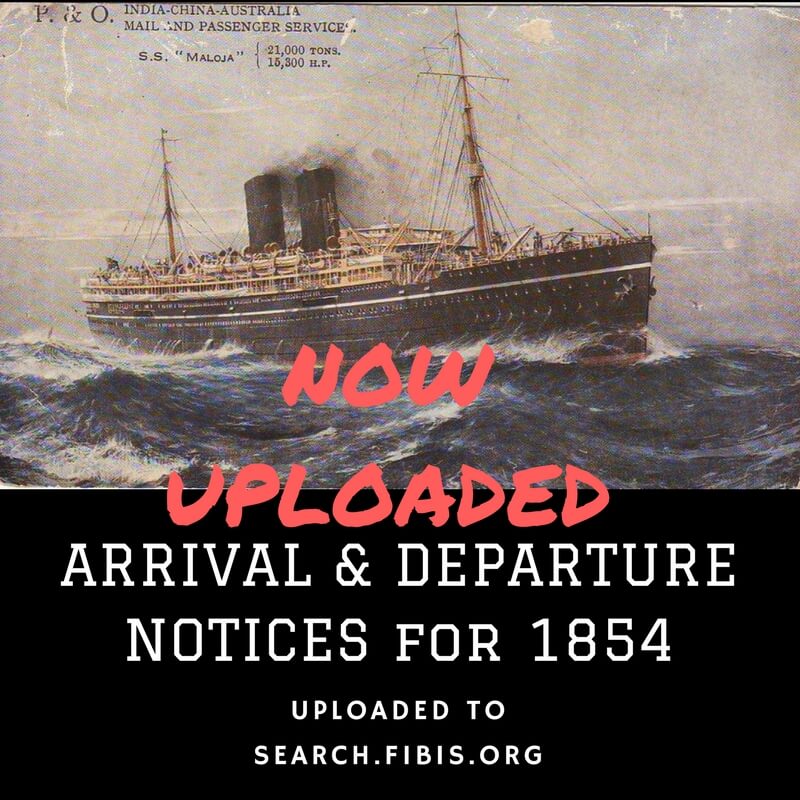 You are currently viewing Times of India arrival and departure notices 1854