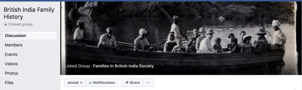 British India family History Facebook Group