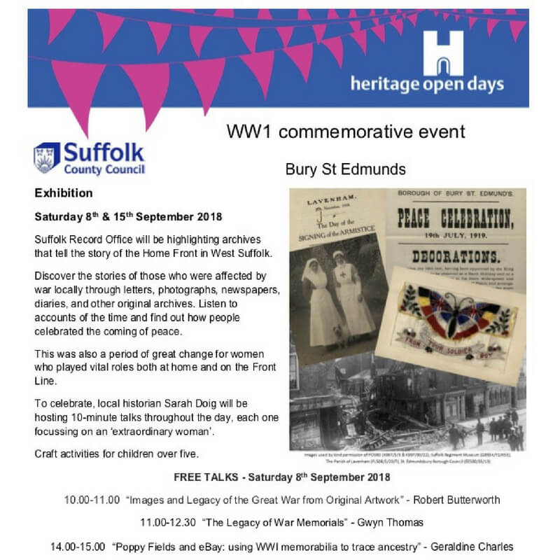 Heritage Open Day 2018 - Suffolk Record Office