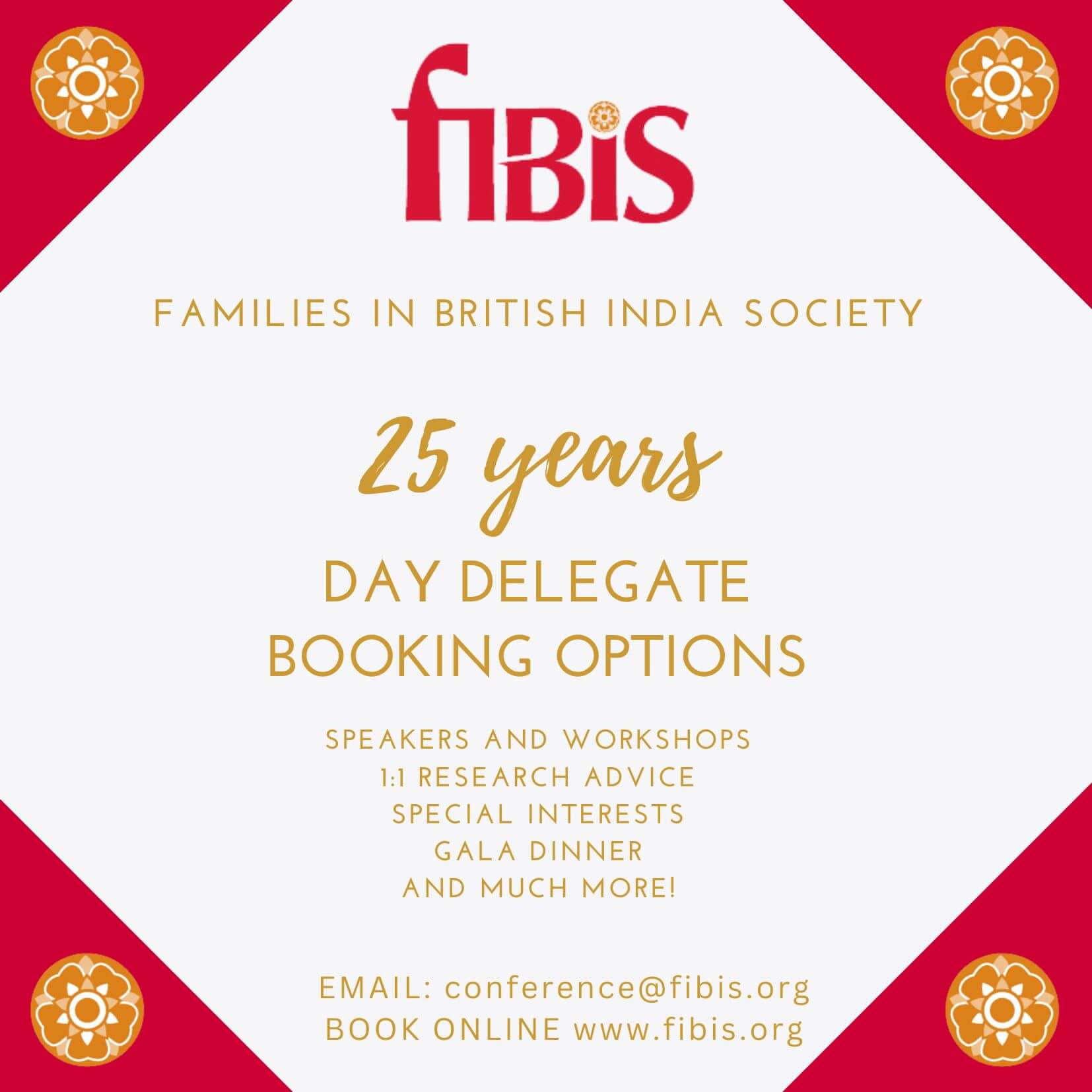 FIBIS 25 Years Conference – DAY DELEGATE OPTIONS